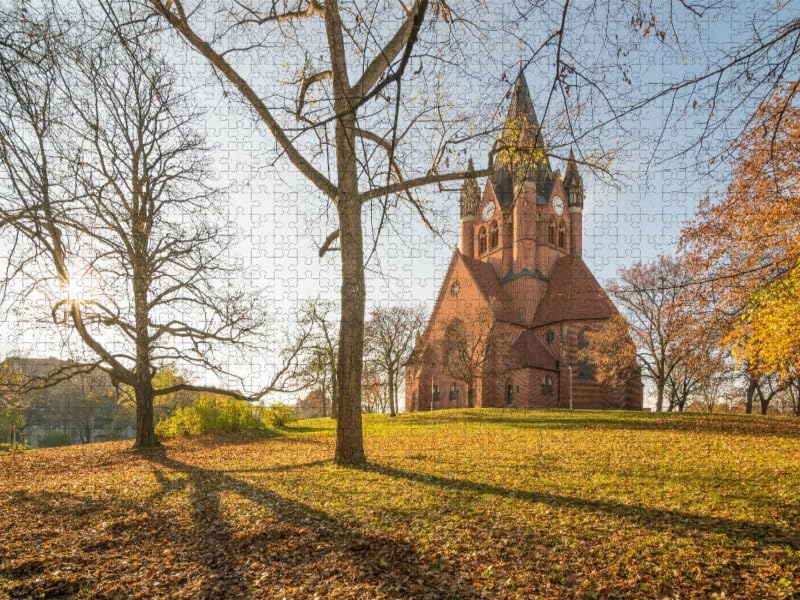 CALVENDO Puzzle Pauluskirche in Halle-Saale 1000 Teile Lege-Grösse 64 x 48 cm Foto-Puzzle Bild von M