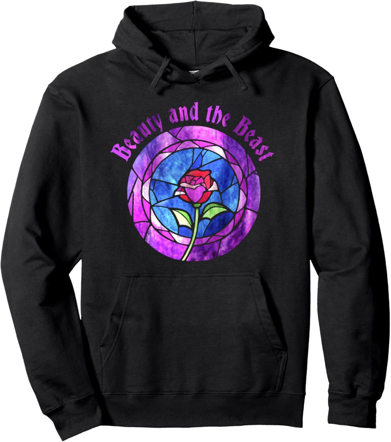 Disney Beauty & The Beast Glass Rose Logo Pullover Hoodie