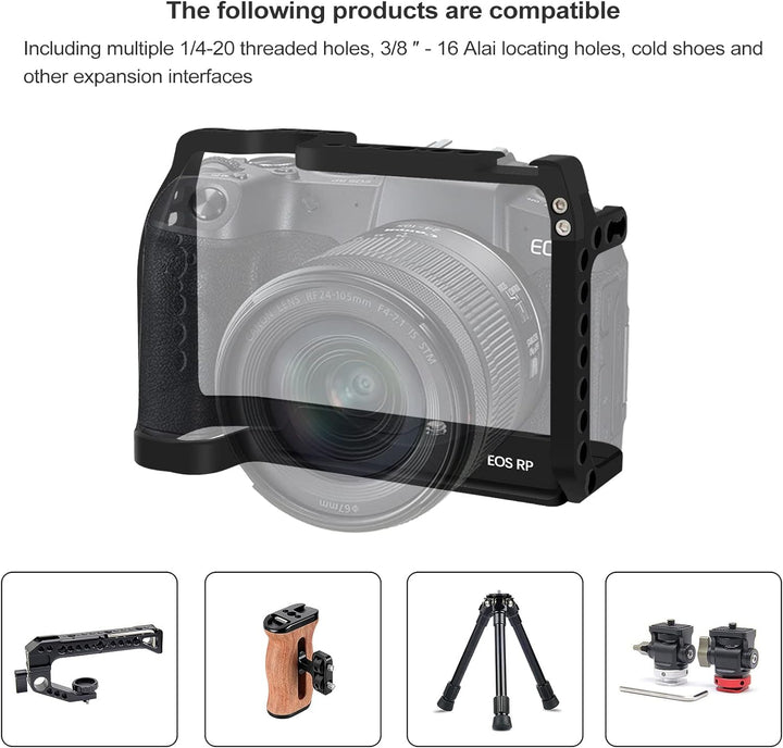 EOS RP Kamerakäfig, EOS RP Käfig für Canon EOS RP Kameratasche Camera Rig Cold Shoe