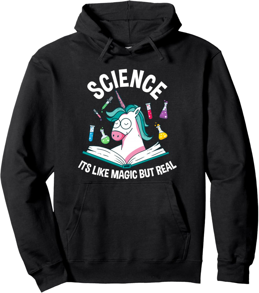 Lustige Wissenschaft ist wie Magie, aber echtes Einhorn Lustige Wissenschaft Pullover Hoodie