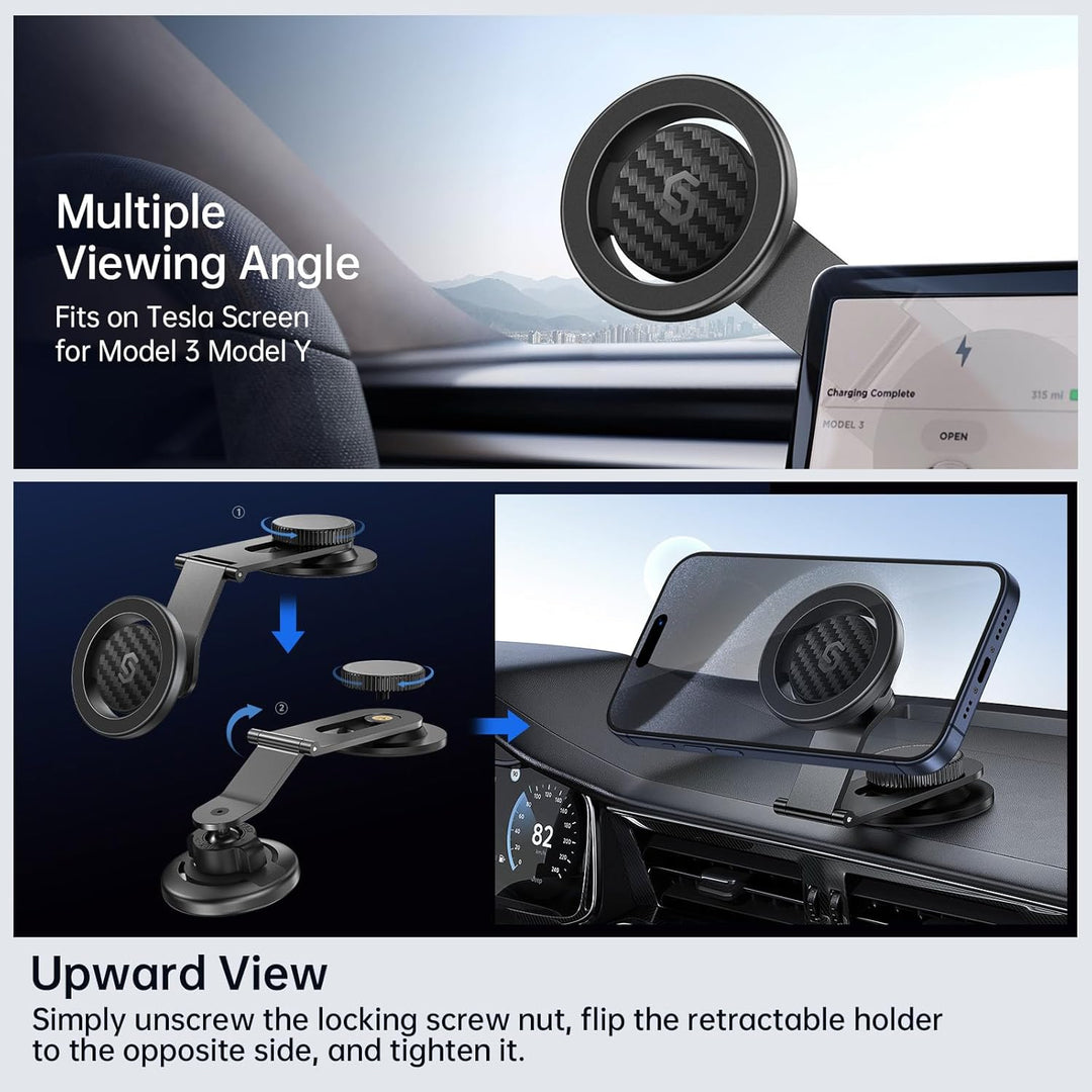 SYNCWIRE Passend für MagSafe Kfz-Halterung für Universal-Armaturenbrett, Tesla-Bildschirm, magnetisc