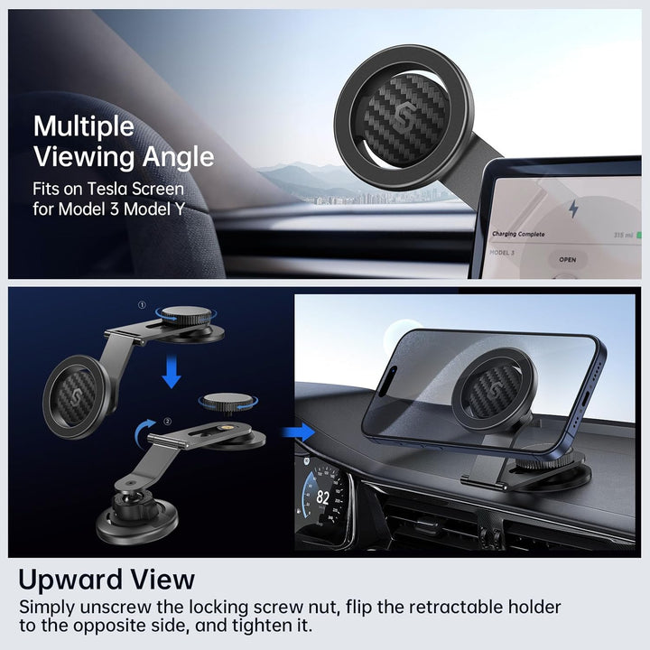 SYNCWIRE Passend für MagSafe Kfz-Halterung für Universal-Armaturenbrett, Tesla-Bildschirm, magnetisc