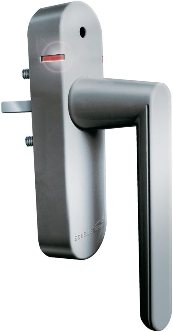 Schellenberg 46513 Fenstergriff mit Alarmfunktion, Balkontürgriff, Smart Home Funk-Alarmgriff - für