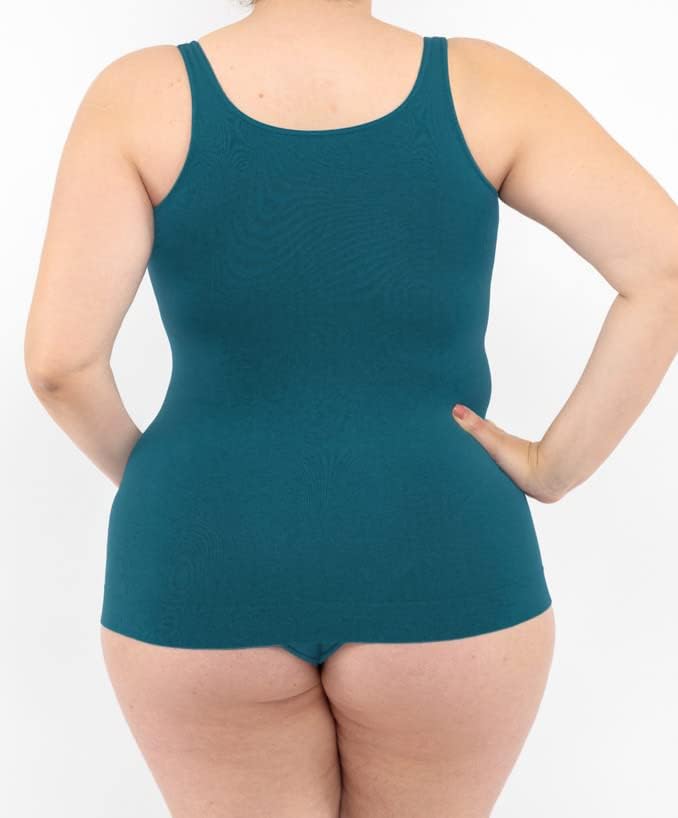LEELA LAB Unterhemd Damen Grosse Grössen, Tank Top Basic Line, Dünne Träger und Bruststütze, mit Nah