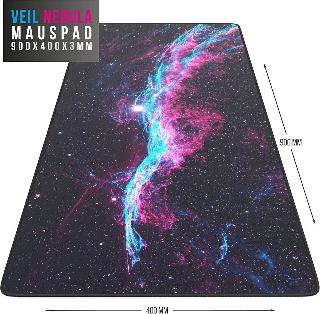 CSL - XXL Speed Gaming Mauspad Titanwolf 900 x 400mm - XXL Mousepad - Tischunterlage Large Size - ve