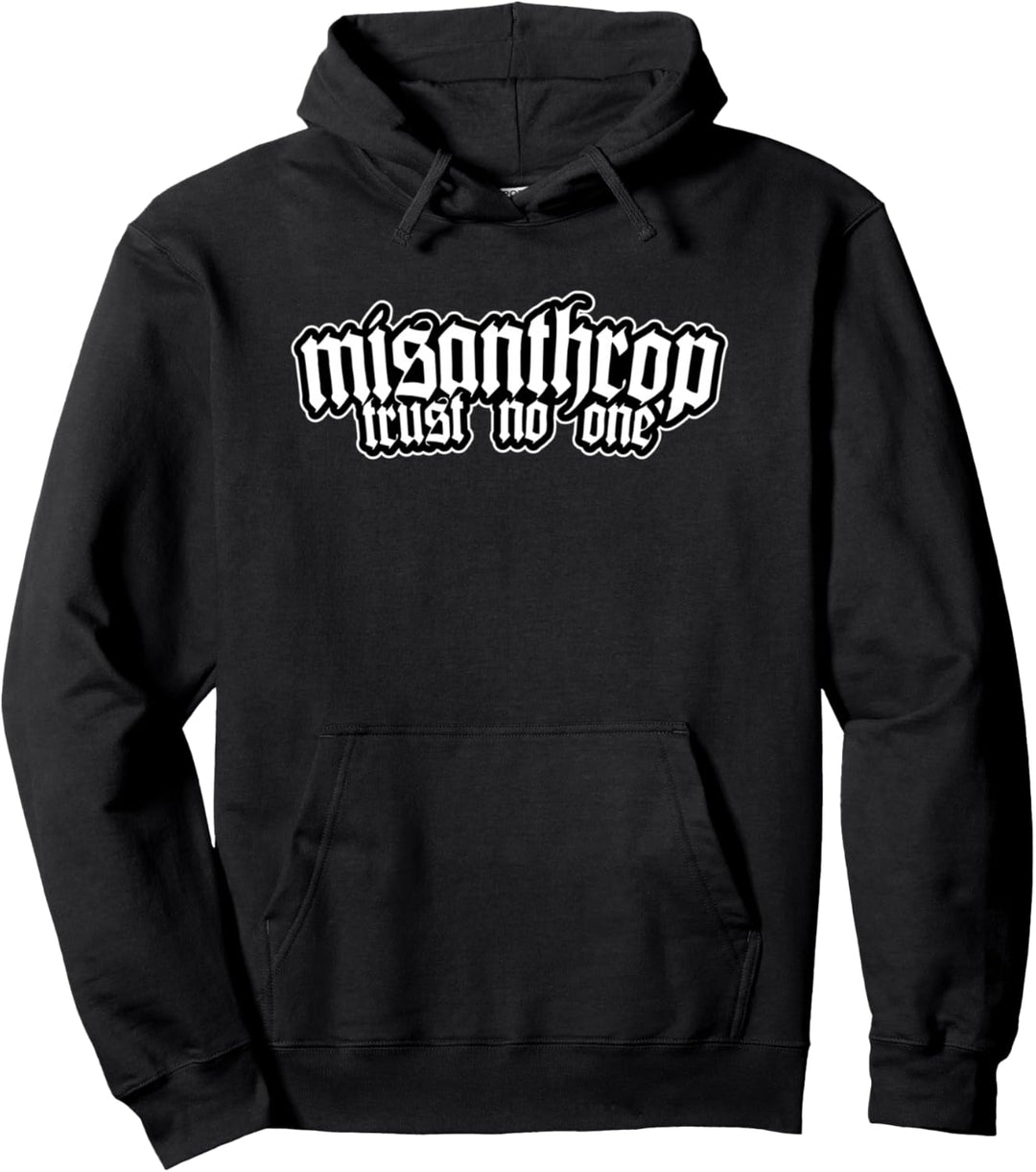 Misanthrop Trust no one Schriftzug Pullover Hoodie