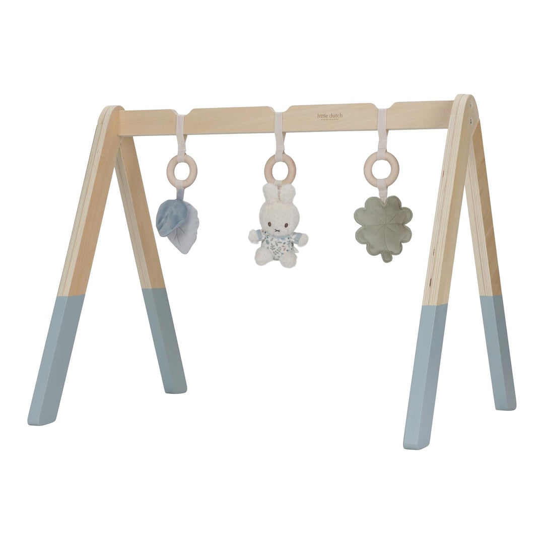 nijntje miffy x Little Dutch Holz Baby Gym Spieltrapez Spielbogen Holz inkl. Anhänger Hase Miffy bla