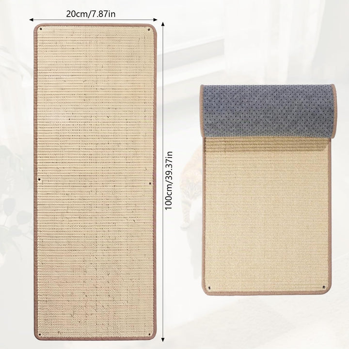 Kratzmatte Katze,2 Pack Kratzbretter Katze Sisal, Kratzmatte Katze aus natürlichem Sisal mit Selbstk
