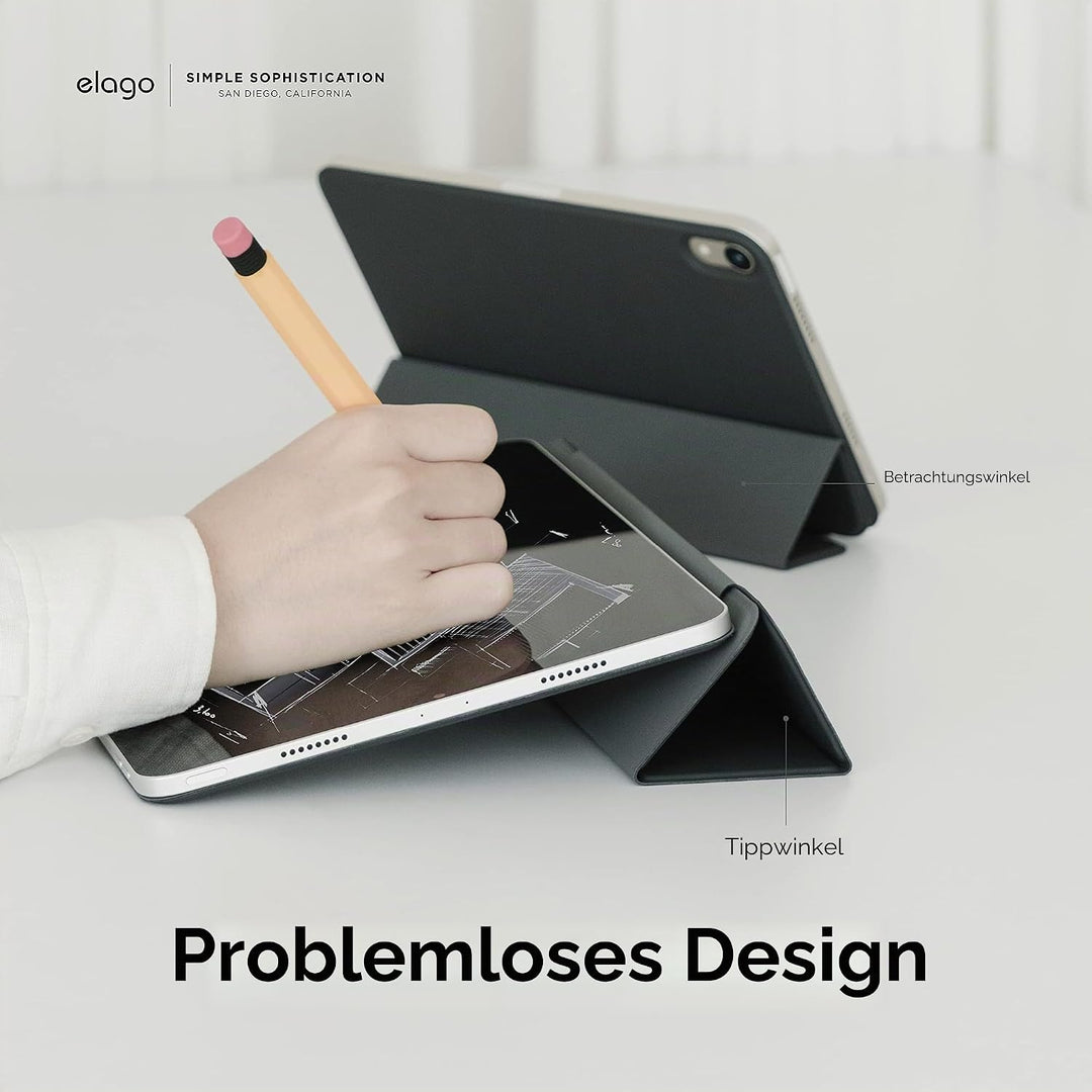 elago Magnetische Folio Hülle für iPad Air 10.9" 5., 4. Gen - Rückwand kann an Metallmaterialien bef