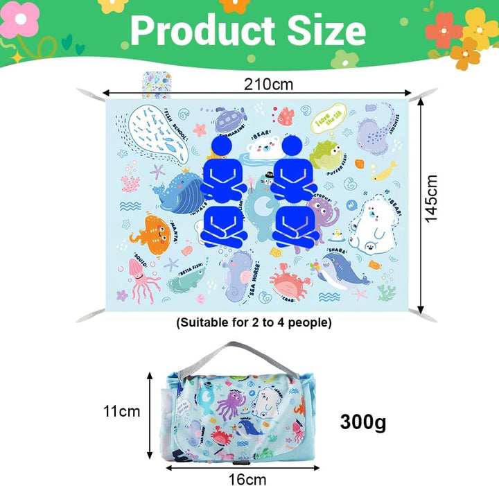 Picknickdecke wasserdicht, 145 x 210 cm Mini picknickdecke, Wasserdicht und schmutzabweisend, Ultral