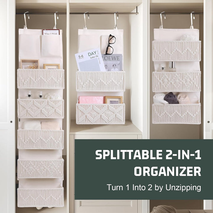 Autumnlife Hängeorganizer mit 5 Taschen, Flexible 1 Geteilt in 2 Organizer Hängend Hängeaufbewahrung