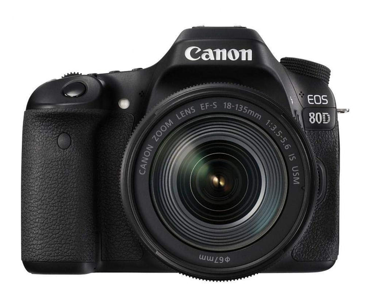 Canon EOS 80D DSLR Digitalkamera inkl. EF-S 18-135mm F3.5-5.6 is USM Objektiv (24,2 Megapixel, 7,7 c