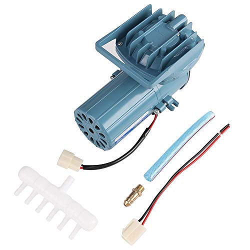 Superleise Aquarium Durchlüfter Luftpumpe, 12v 35W 68 l/min Leistungsstark Sauerstoffpumpe mit 6 Spe