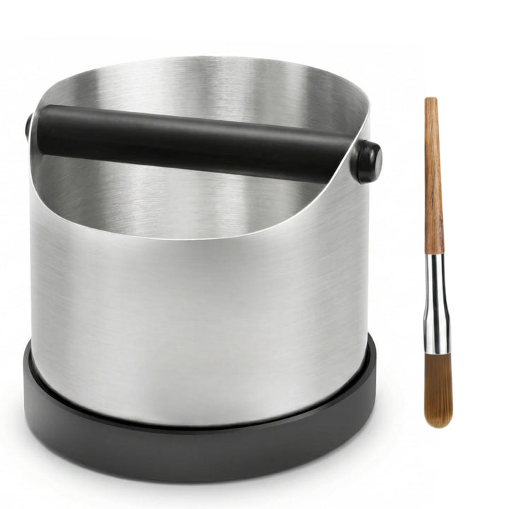 Abklopfbehälter für Siebträger, 1400ml Grosse Edelstahl Espresso Kaffee Knock Box, Abklopfschale Kno