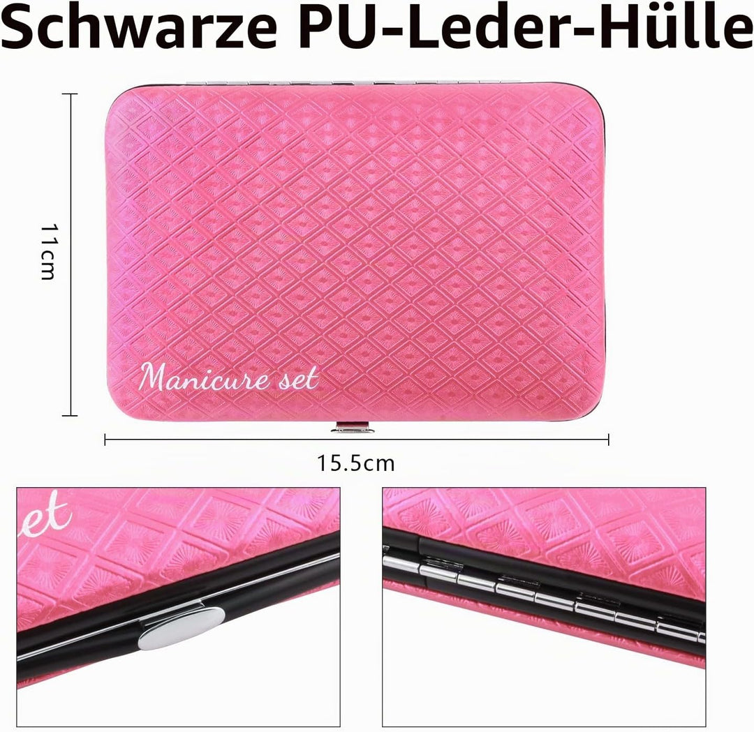 Maniküre Set 23 stücke Professionelles Nagelknipser Kit Pediküre Kit Pflegeset aus Edelstahl Nagelpf