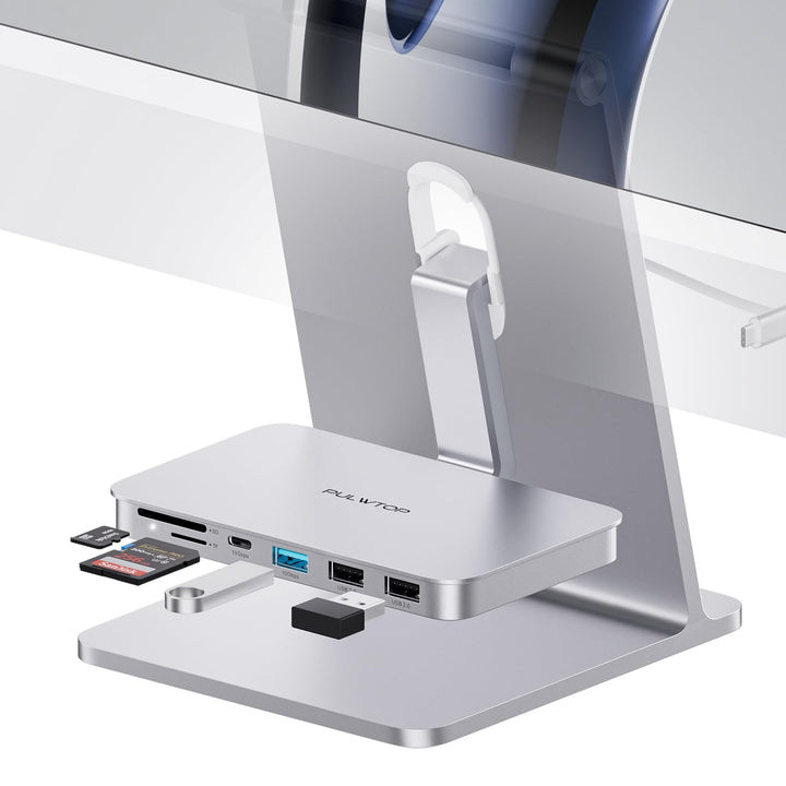 USB C Hub für iMac M1/M3/M4, iMac Zubehör 6 in 1 mit USB C 3.2 Gen 2, USB A 3.2 Gen 2, SD&TF, 2 x US