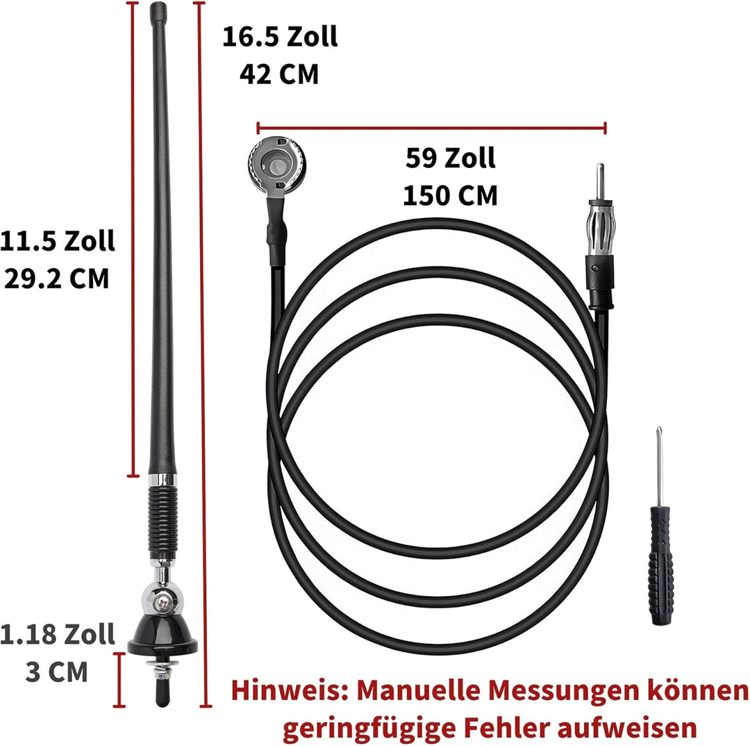 RED WOLF Marine Radio Antenne Flexible, Gummi Ente Antenne FM AM für Boot Yacht ATV UTV Traktor LKW