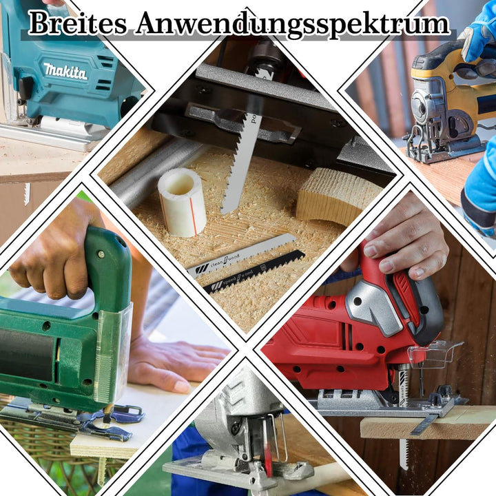 60tlg Stichsägeblätter Set, T-Schaft Stichsägeblätter für Holz, Kunststoff und Metall, Sägeblätter S