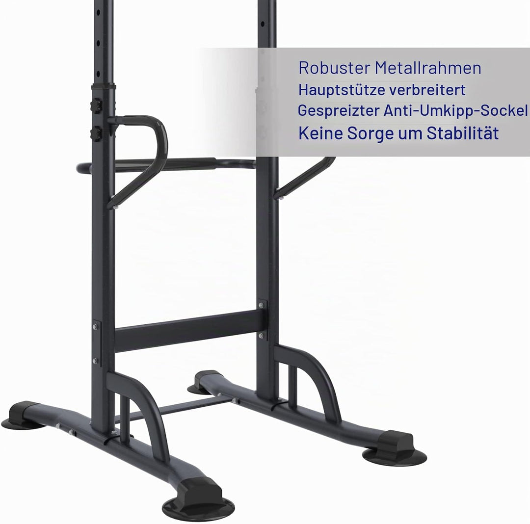 SogesGame Verstellbare Klimmzugstange Power Tower, Höhenverstellbarer Multi-Gym Power Tower Dip Stat