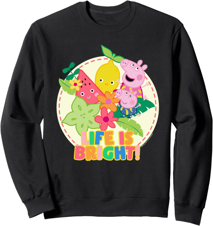 Peppa Wutz And George Pig Life Is Bright! Sweatshirt