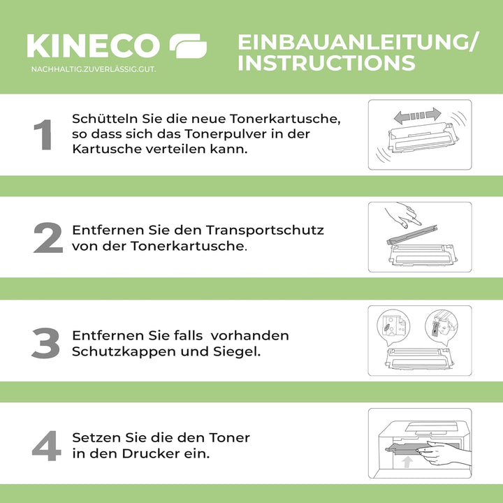 Kineco 3 Toner kompatibel mit Kyocera TK-1150 für Kyocera Ecosys P2235dn P2235dw M2135 M2635 M2735dw