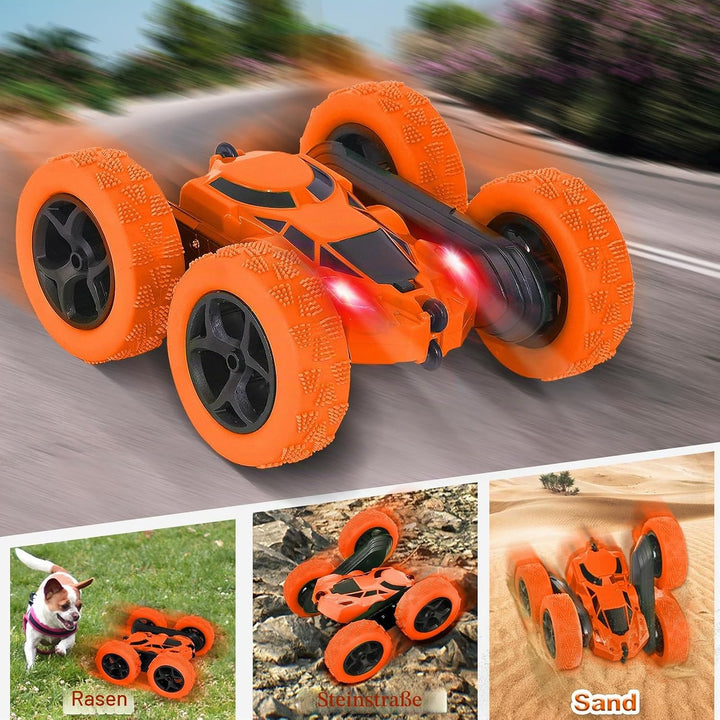 MidiVix Ferngesteuertes Auto, 90 Min Spielzeit, 2.4Ghz Doppelseitig 360° drehbare RC Stunt Crawler m