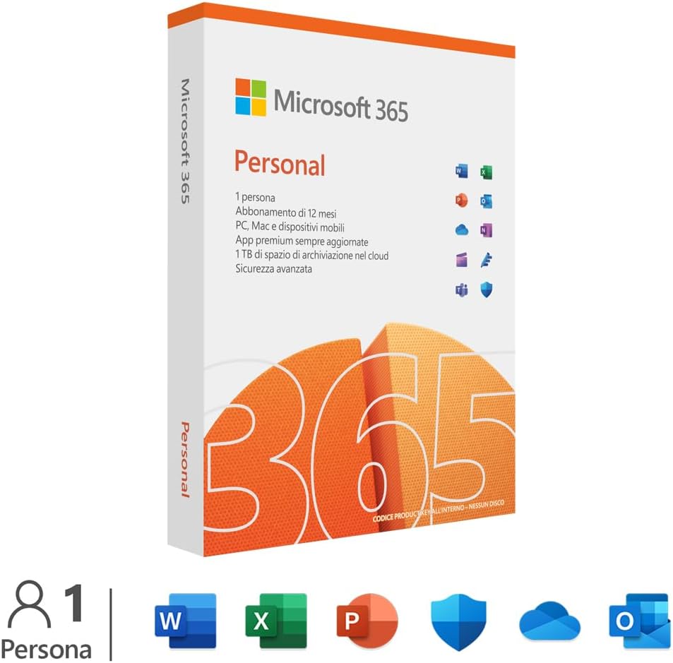 Microsoft 365 Single (Inklusiv Microsoft Defender), 1 Nutzer, Mehrere PCs/Macs, Tablets und mobile G