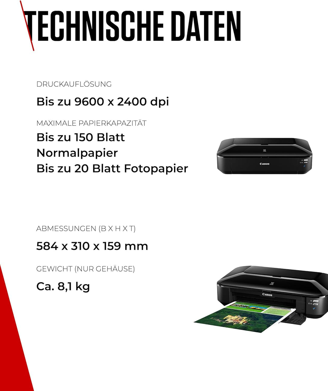 Canon PIXMA iX6850 Drucker Farbtintenstrahl Multifunktionsgerät DIN A3+ (Bürodrucker, Fotodruck, Tex