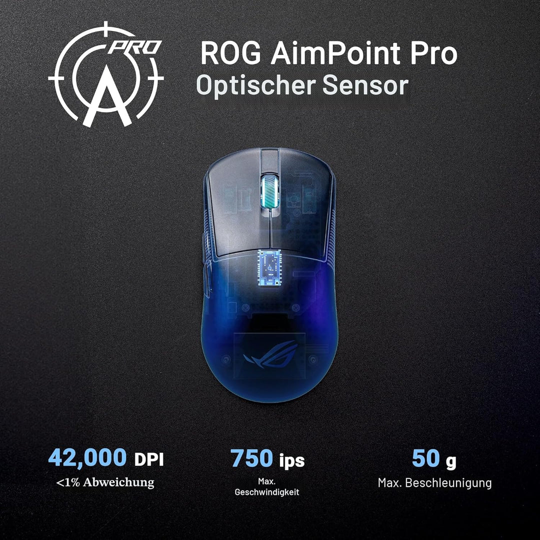 ASUS ROG Harpe Ace Mini ultraleichte E-Sport Gaming Maus (49 Gramm, ROG Micro-Switches, SpeedNova-Wi