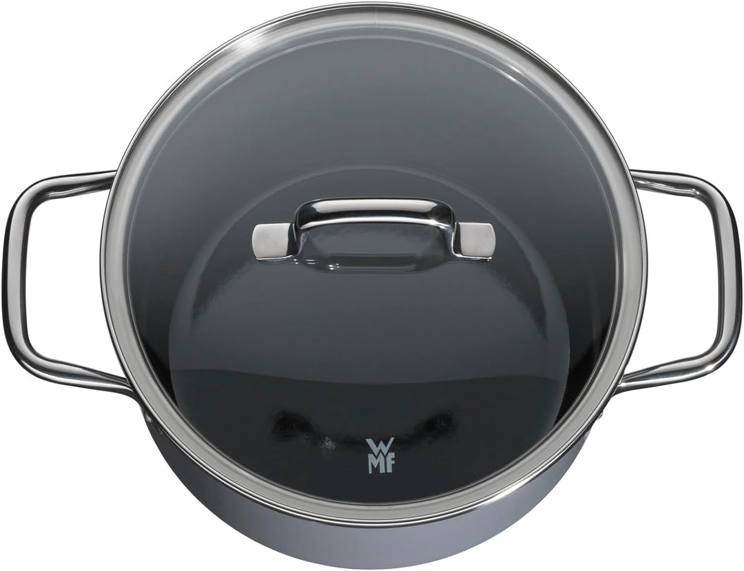 WMF Fusiontec Essential Kochtopf gross, 20 cm, Glasdeckel, Fleischtopf Induktion, 3,7l, High-Tech Ke