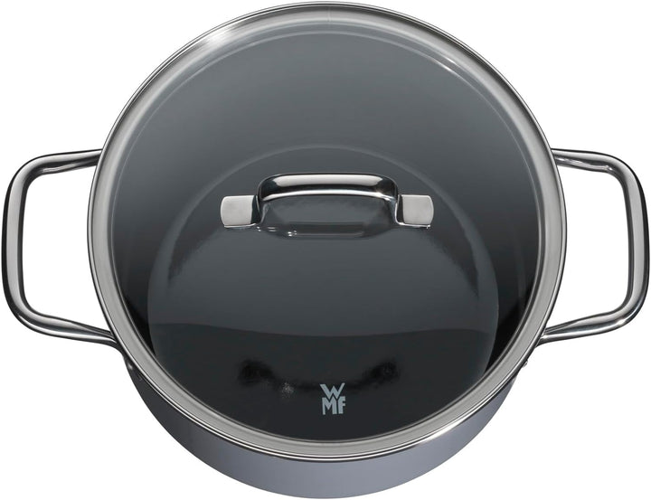 WMF Fusiontec Essential Kochtopf gross, 20 cm, Glasdeckel, Fleischtopf Induktion, 3,7l, High-Tech Ke