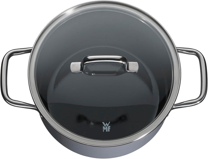 WMF Fusiontec Essential Topfset Induktion 3-teilig, Kochtopf Set mit Glasdeckel, Induktions Töpfe Se