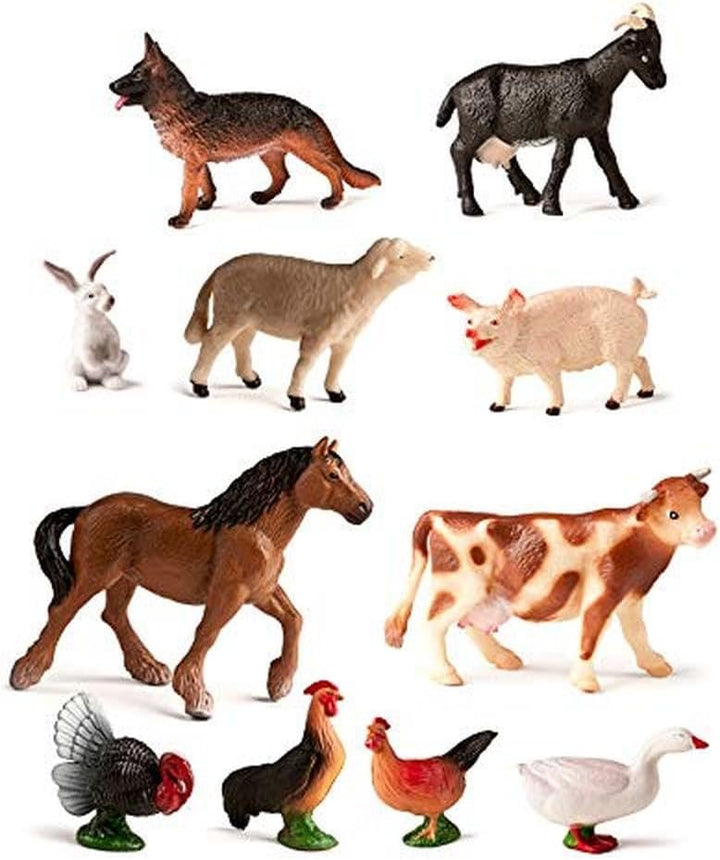Tierfiguren, Bauernhoftiere, 11 Figuren-27420