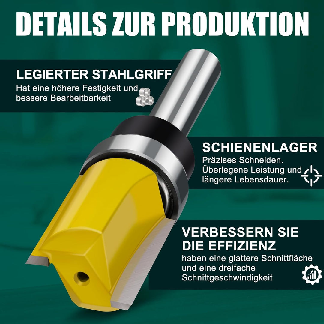 Kopierfräser Bündigfräser 8mm Schaft Kugellager Nutenfräser Oberfräse Schaftfräser Holzfräser Nutfrä