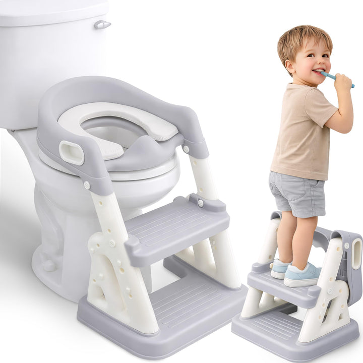 ALMAR Baby Treppe für Kinder, faltbar, mit WC-Adapter, Toilettensitz, Kinder-Toilettensitz, mit ruts
