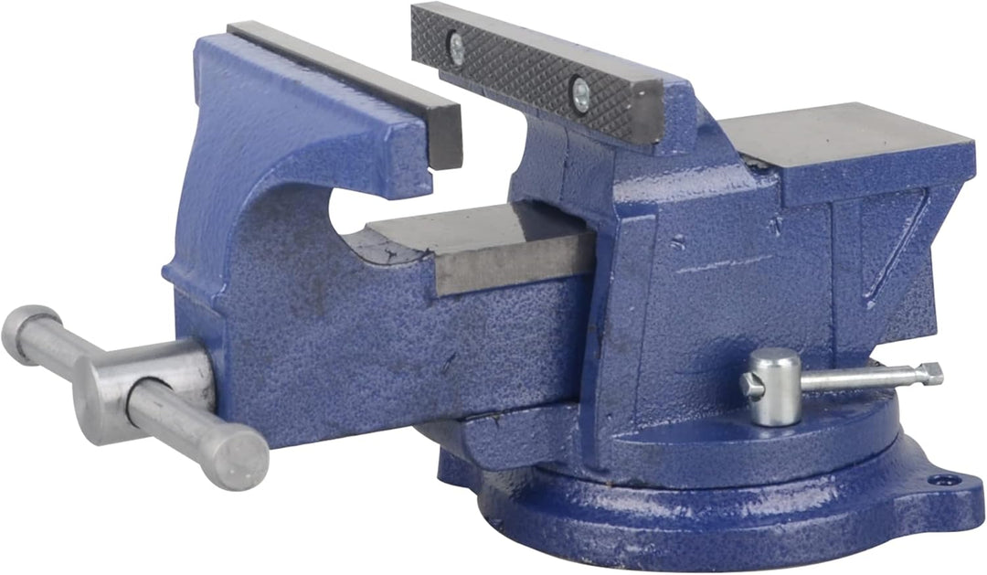 DAYUAN Schraubstock Drehbar 4'' 110MM Backenbreite Tischschraubstock mit Amboss 360° Drehbar Gusseis