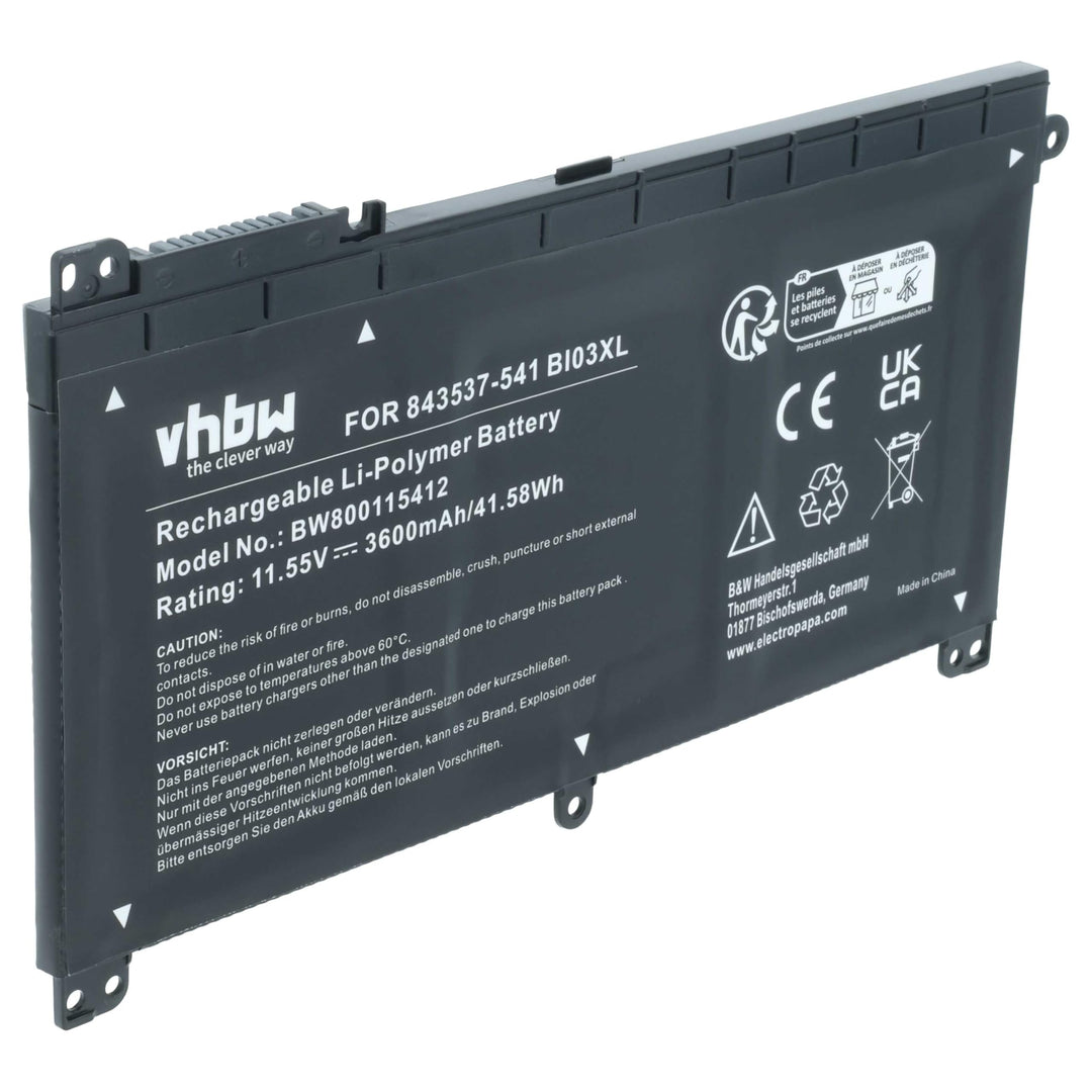 vhbw Akku kompatibel mit HP Pavilion X360 13-U033TU, X360 13-U036NW, X360 13-U038CA, X360 13-U038TU