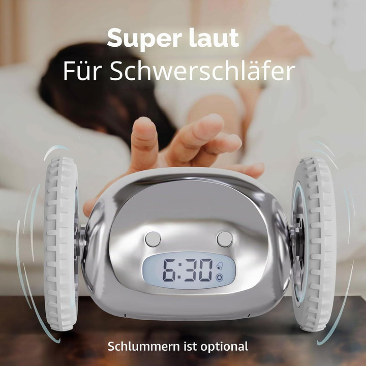 CLOCKY Lauter Wecker Digital Wecker Laut für tiefschläfer Erwachsene Jugendliche Lustig für schwerhö