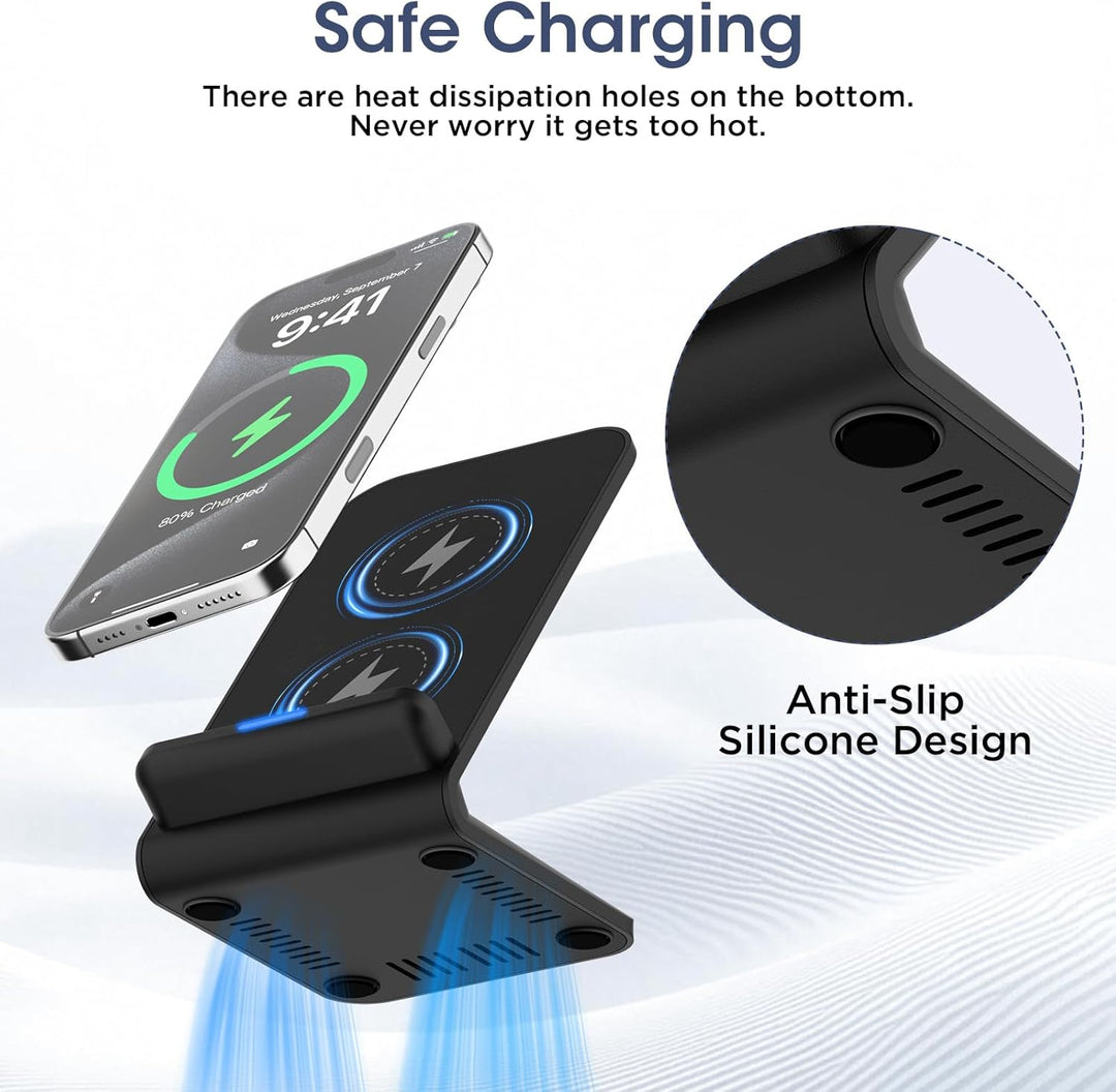 15W Kabelloses Handy Ladegerät für Google Pixel 10 Induktive Ladestation | Wireless Charger Stand fü