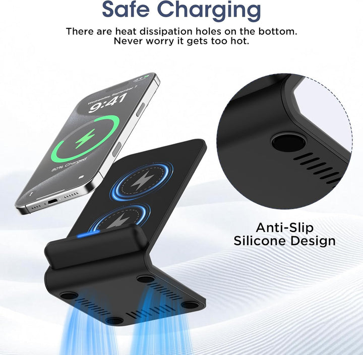15W Kabelloses Handy Ladegerät für Google Pixel 10 Induktive Ladestation | Wireless Charger Stand fü