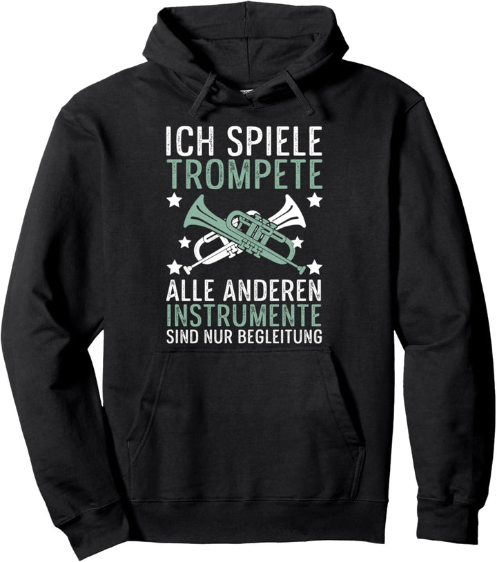 Lustiges Musiker in Musikkapelle mit Trompete Pullover Hoodie