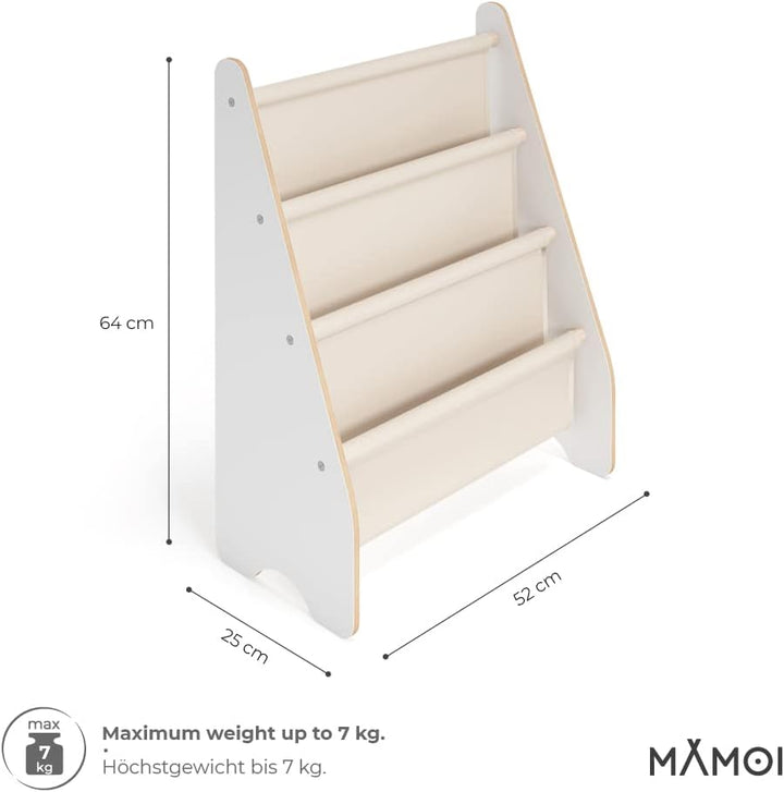 MAMOI® Bücherregal für Kinder, Bücherkiste für kinderzimmer, Book Shelf, Buchregal, Wandregal kinder