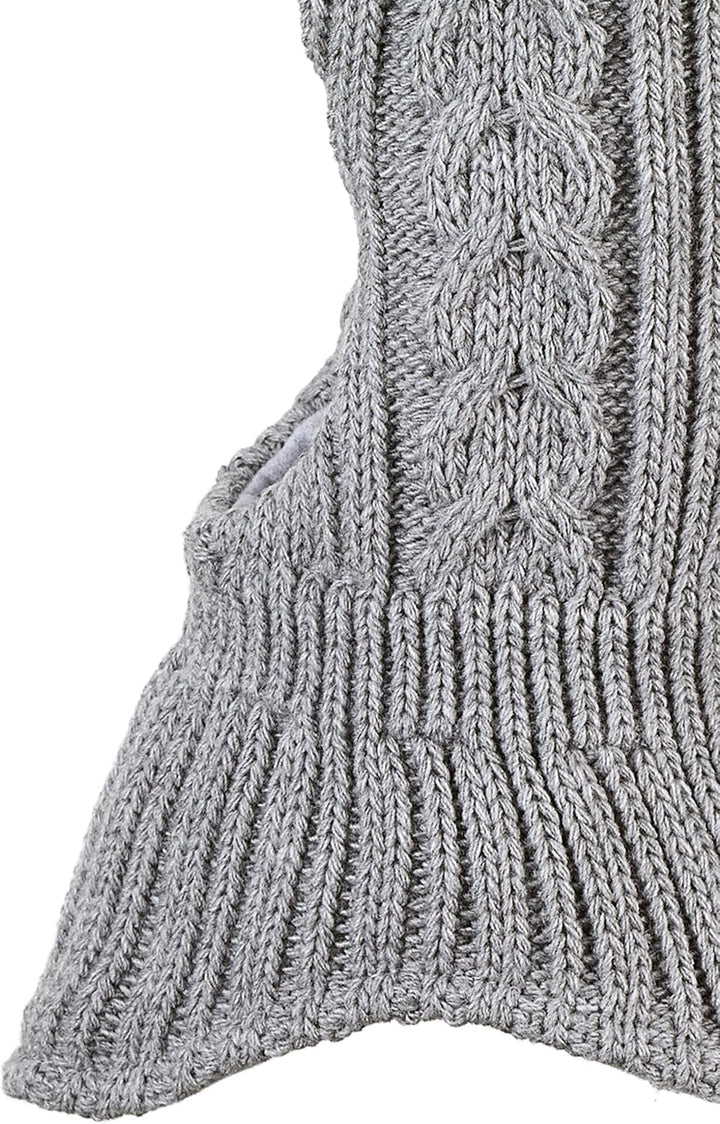 Sterntaler Unisex Kinder Kleinkinder Schalmütze Strick Zopfmuster Mütze 47 silber melange, 47 silber