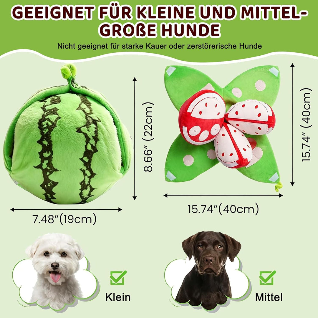 Quietschendes Hundespielzeug Kleine, Leckerli Ball für Hunde, Interaktives Such-und-Versteckspass mi