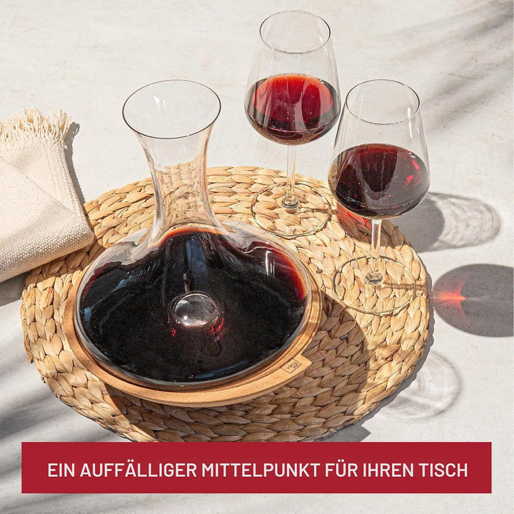 Vacu Vin Swirling Carafe | Crystal Glass Wine Decanter