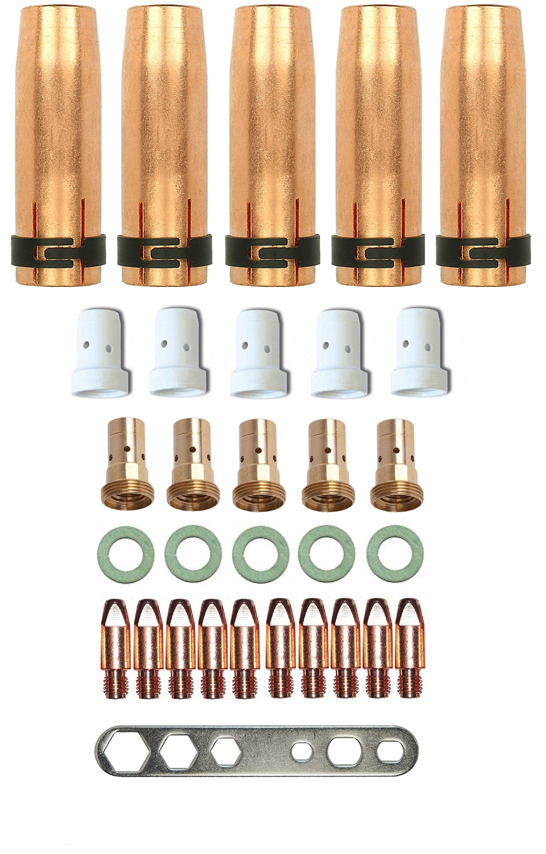 Verschleissteile Set für Schweiss Brenner MB 401/501 TBI 411/511 400 500 MIG MAG mit 1,0 mm Düsen
