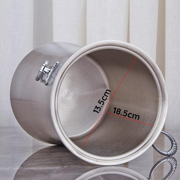 Eiseimer mit Deckel und zange Premium Eiskübel als Eiswürfelbehälter Ice Bucket,Eiskübel-Set, 3 l, d