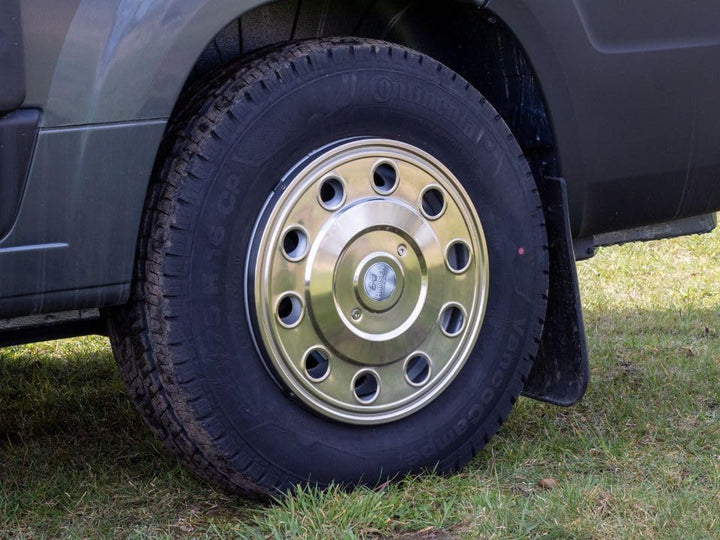 16 Zoll Radzierblenden Set 4 Stück Edelstahl fahrzeugspezifisch für Wohnmobile und Transporter~