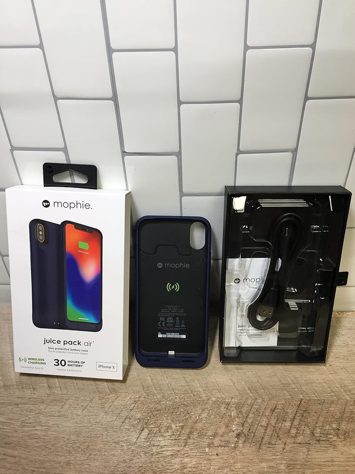 Mophie Juice Pack Wireless - Qi Wireless Charging - Schutzhülle für Apple iPhone X - Blau (401002006