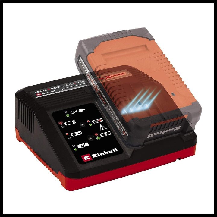 Original Einhell Power X-Fastcharger 4A (Li-Ion, für alle Power X-Change Akkus verwendbar, 4-Ampere